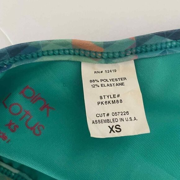 Pink Lotus yoga Multicolored Geometric Strappy Sports Bra Size XS - Picture 2 of 9